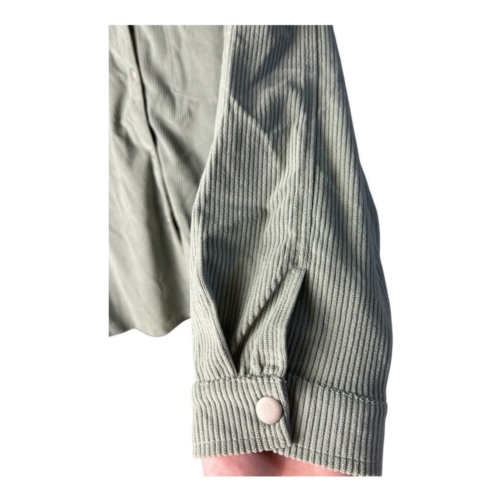 Thread & Supply Sage Green Ivory Colorblock Corduroy Jacket Oversized Small - Picture 7 of 9